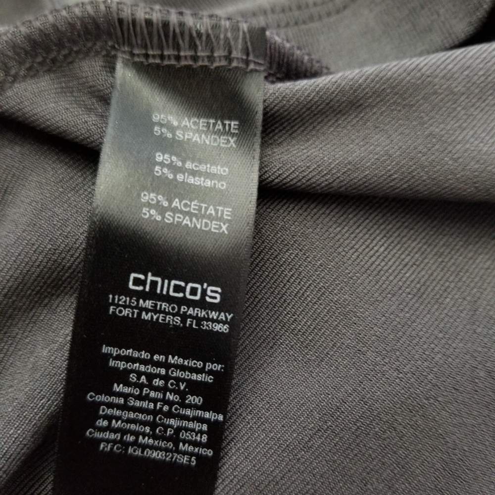 Chico EASY WEAR Dark Gray Tank Top Sz 3 - Picture 4 of 4